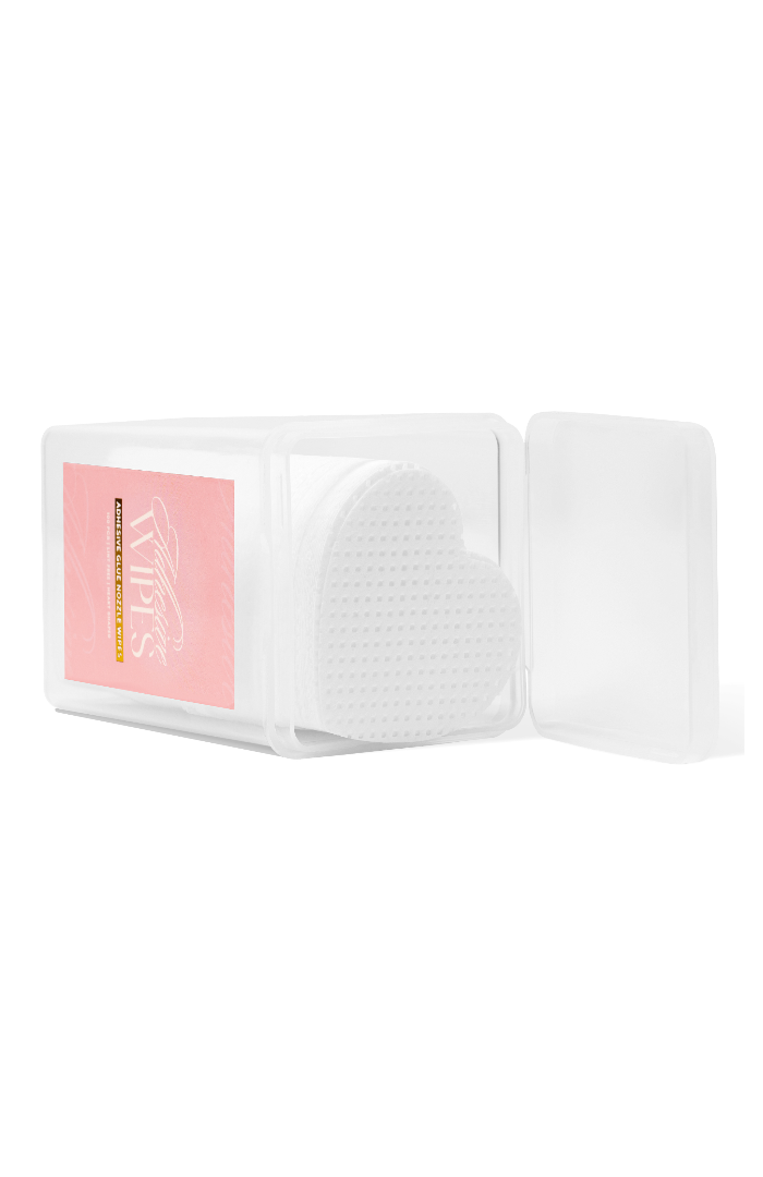 White Heart- Shaped Adhesive Wipes (100 Pcs)